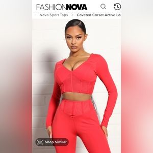 NWT Coveted Corset Active Long sleeve Crop 2X